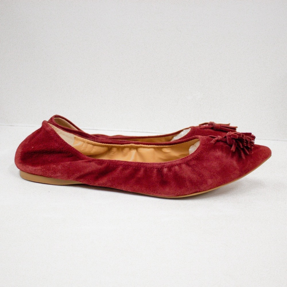 J Crew Lottie Flats Pointy Toe w/ Tassels Suede  | J Crew Shoes | Leather | 7.5 - Picture 6 of 10